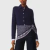 Cardigan polo avec bordures amovibles