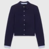 Cardigan polo avec bordures amovibles