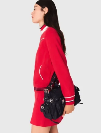 Cardigan zippé à taille élastiquée