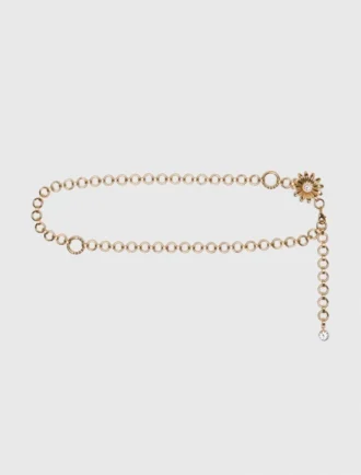 Ceinture à chaîne avec fleurs