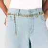 Ceinture à double chaîne avec breloques