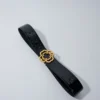 Ceinture double M en cuir effet croco