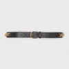 Ceinture en cuir avec détails en chaîne Ceinture en cuir avec détails en chaîne