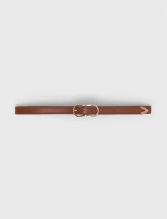 Ceinture en cuir à double boucle