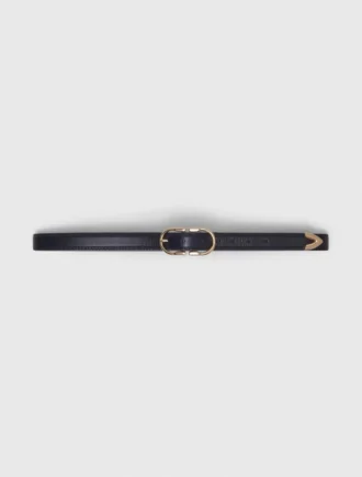 Ceinture en cuir à double boucle