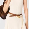 Ceinture en cuir à double boucle
