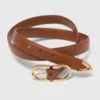 Ceinture en cuir à double boucle