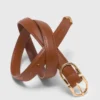 Ceinture en cuir à double boucle