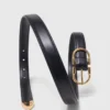 Ceinture en cuir à double boucle