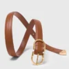 Ceinture en cuir à double boucle