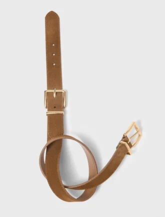 Ceinture en daim à double boucle
