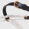 Ceinture en perles et cuir