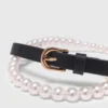 Ceinture en perles et cuir