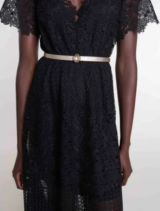 Ceinture fine avec boucle Clover