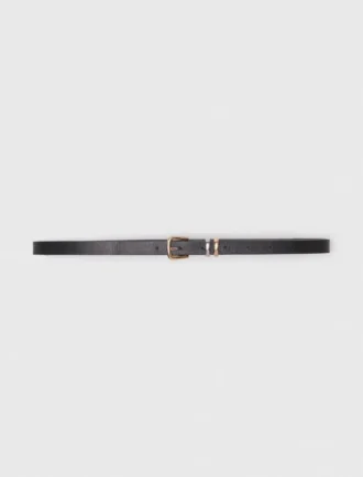 Ceinture fine à boucle carrée