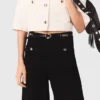 Ceinture fine en cuir effet croco Ceinture fine en cuir effet croco