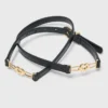 Ceinture fine en cuir effet croco Ceinture fine en cuir effet croco