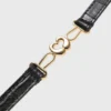 Ceinture fine en cuir effet croco Ceinture fine en cuir effet croco