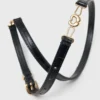 Ceinture fine en cuir effet croco Ceinture fine en cuir effet croco