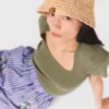 Chapeau bob en raphia crocheté Chapeau bob en raphia crocheté