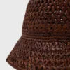 Chapeau bob en raphia naturel coloré Chapeau bob en raphia naturel coloré