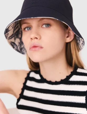 Chapeau bob réversible à imprimé fruits