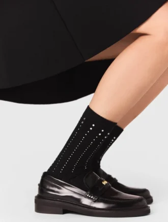 Chaussettes en coton à strass Chaussettes en coton à strass