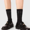 Chaussettes en coton à strass Chaussettes en coton à strass