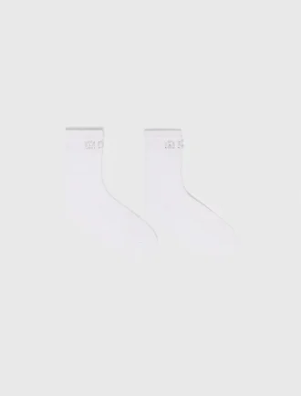 Chaussettes en pointelle perlé