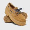 Chaussures bateau à semelle compensée en daim Chaussures bateau à semelle compensée en daim
