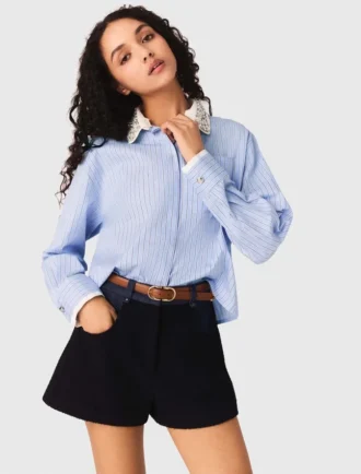 Chemise avec col bijou amovible