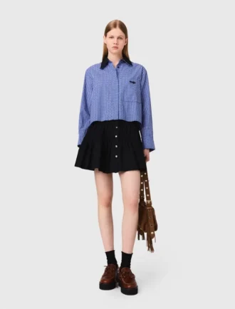 Chemise à col amovible avec strass