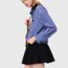 Chemise à col amovible avec strass Chemise à col amovible avec strass