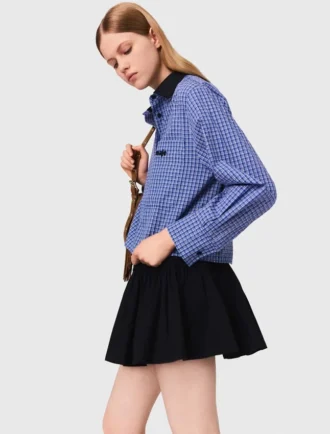 Chemise à col amovible avec strass