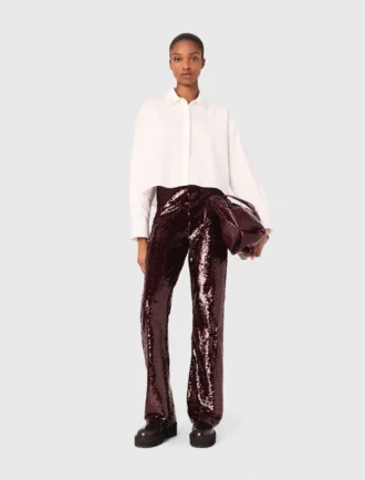 Chemise courte avec détail bijou