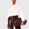 Chemise courte avec détail bijou