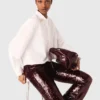 Chemise courte avec détail bijou