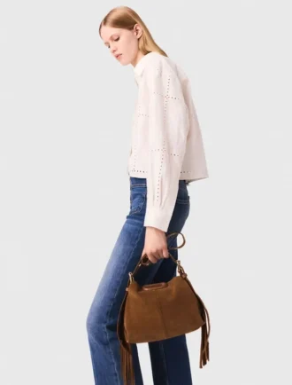 Chemise courte brodée