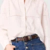 Chemise courte brodée Chemise courte brodée