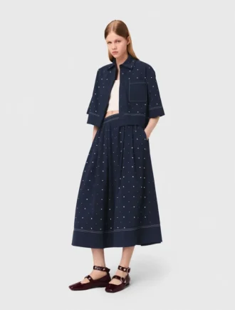 Chemise courte à clous