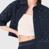 Chemise courte à clous Chemise courte à clous