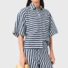 Chemise courte en mélange de lin Chemise courte en mélange de lin