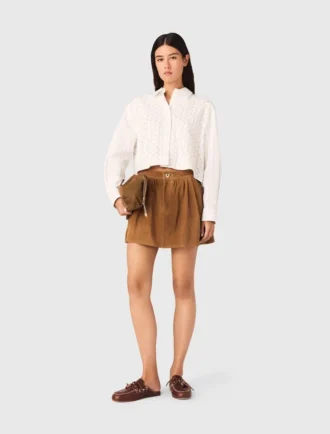 Chemise courte à perles