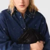 Chemise en denim à strass Chemise en denim à strass