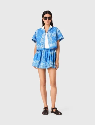 Chemise imprimée à col contrasté Chemise imprimée à col contrasté