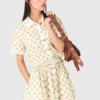 Chemise à motifs avec bordure en crochet