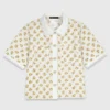 Chemise à motifs avec bordure en crochet