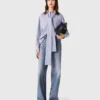 Chemise à nœud rayée Chemise à nœud rayée