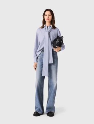 Chemise à nœud rayée