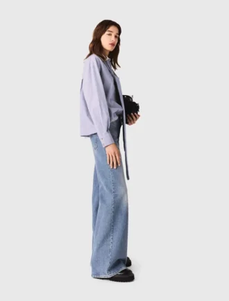 Chemise à nœud rayée